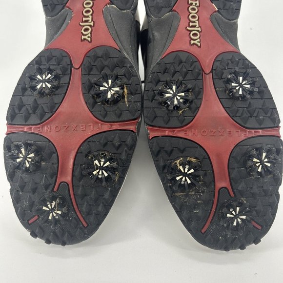 Footjoy‎ Golf Shoes Mens Size 11.5W Brown/White Saddle Soft Spikes Greenjoys - Picture 13 of 16